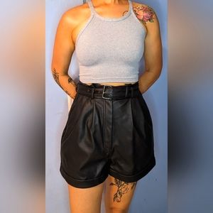 Express faux leather shorts